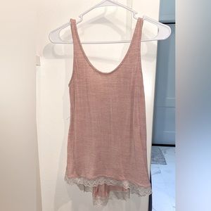 Lace trim tank top